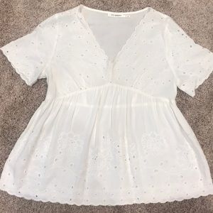 White babydoll top